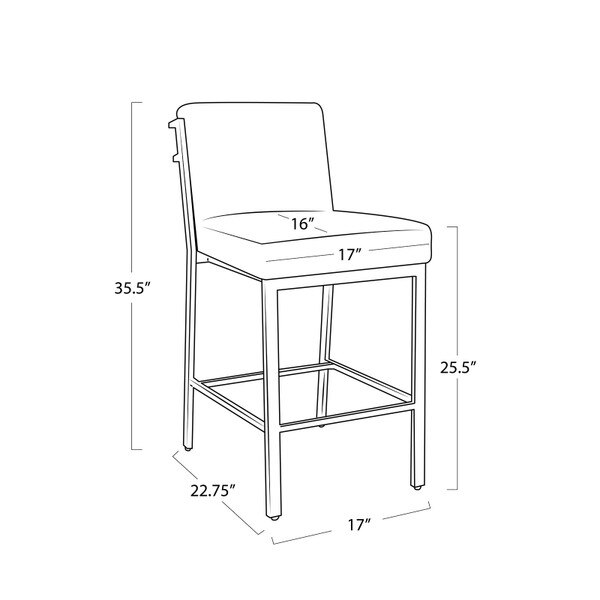 Chantal Leather Counter Stool